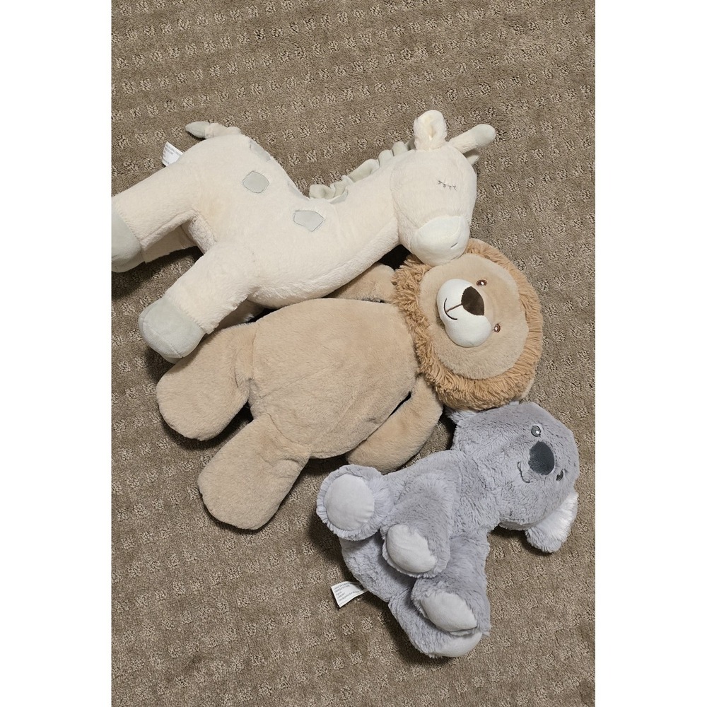 Kellytoy Rattle Plush Lot - Giraffe, Koala & Lion Stuffed Animal Toy